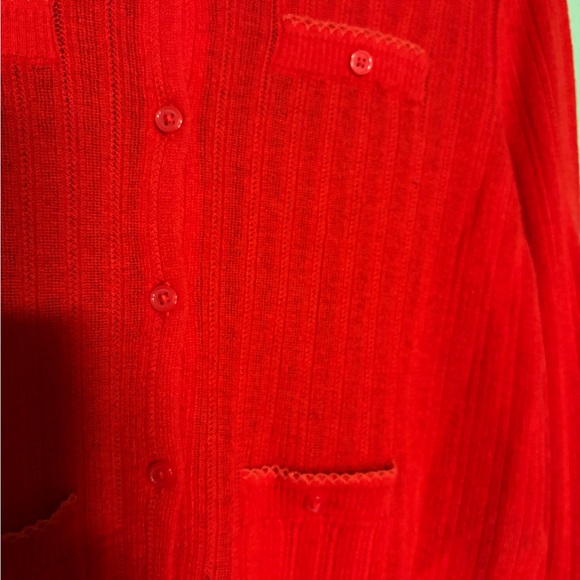 J. Crew Women's Vibrant Red Cardigan - Picture 3 of 5